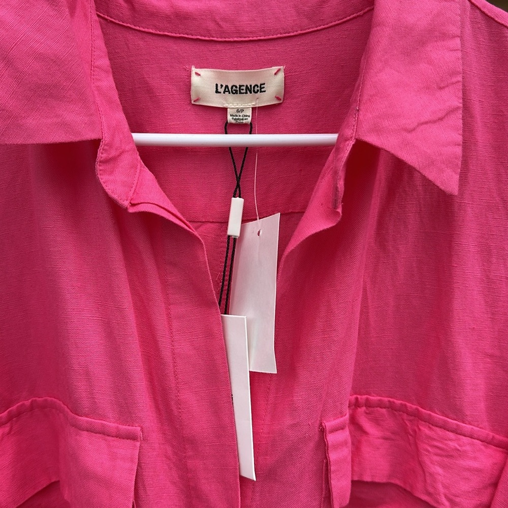 Nwt L’AGENCE Cameron Long Shirt Dress - Picture 9 of 9